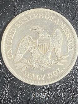 1858-o Sièges Liberty Argent Demi-dollar De Haute Qualité Pièce Des États-unis