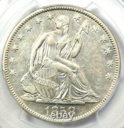 1858-s Assis Liberty Half Dollar 50c Pcgs Xf Détails Rare Date Coin