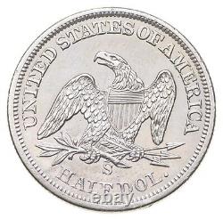 1858-s Seated Liberty Demi-dollar 0440