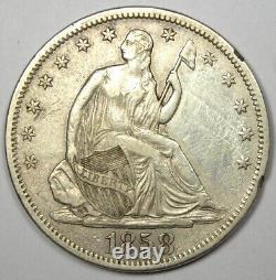 1858-s Seated Liberty Half Dollar 50c Xf Detail (ef) Rare San Francisco Date