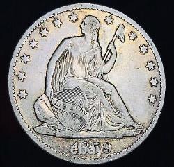 1859 O Demi-dollar à l'effigie de la Liberté assise 50C Non classé Choix 90% d'argent Pièce américaine CC18306