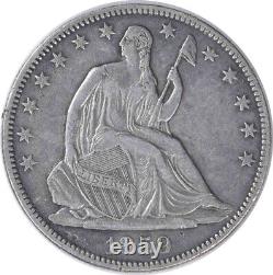 1859-O Demi-dollar assis de liberté EF Non certifié #824