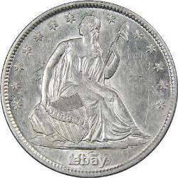 1859 O Seated Liberty Demi-dollar Ch Au Choice About Non Circulé 90% Argent 50c