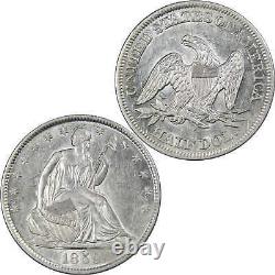 1859 O Seated Liberty Demi-dollar Ch Au Choice About Non Circulé 90% Argent 50c