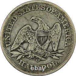 1859 O Seated Liberty Half Dollar Vf Très Fine 90% Argent 50c Us Type Pièce
