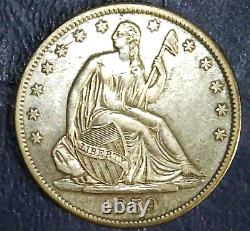 1859 O Us Liberty Seated Half Dollar Type 2 Pas De Devise Superbe! (hb23)