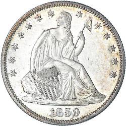 1859 P Seated Liberty Half Dollar 90% Argent À Propos De Non Circulé+ Voir Pics R031