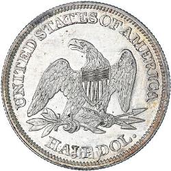 1859 P Seated Liberty Half Dollar 90% Argent À Propos De Non Circulé+ Voir Pics R031