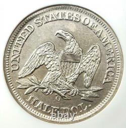 1859-o Liberté Assise Demi-dollar 50c. Ngc Ss Navigateur Au / Unc Détail