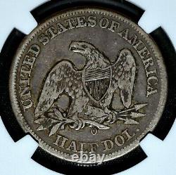 1859-o Seated Liberty Demi-dollar? Ngc Vg-10? 50c Argent Très Bon? Confiance