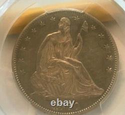 1860 Assis Liberty Demi-dollar, Environ Non Circulé, Pcgs 53, Rare