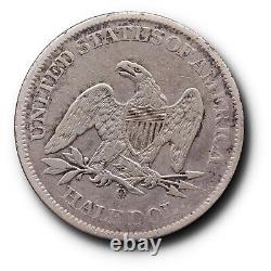 1860-O Demi-dollar en argent à l'effigie de Liberty assise 50C