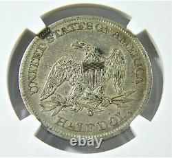 1860 O Seated Liberty Argent Demi-dollar Pcgs Xf45