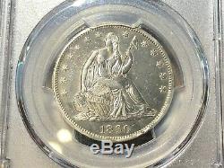 1860 P Liberty Seated Dollars Demi Pcg Originale Xf Detail Tuf Menthe P