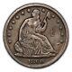 1860-s 50c Demi-dollar En Argent à L'effigie De Liberty Assise Rare Chopmark Xf Sku-h2493