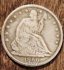 1860-o Liberté Assise Demi-dollar