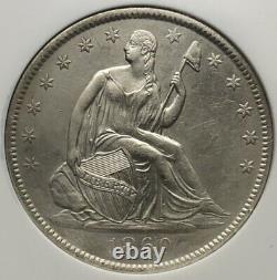 1860-o Liberté Assise Demi-dollars 50c États-unis Ss République Épave (b) Au