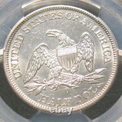 1860-o U. U. Silver Seated Liberty Half Dollar 50c Pcgs Au58 90% Silver Sweet Coin