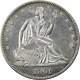 1861 50c Moitié Assis Liberty Silver Dollar Choix Coin A Propos Ongecirculeerd
