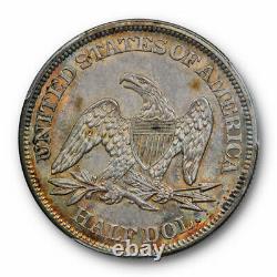 1861 50c Seated Liberty Half Dollar Pcgs Ms 62 Date De Guerre Civile Non Circulée Ce