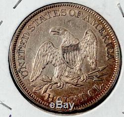 1861 Assis Liberty Silver Argent Half Dollar Coin 50c Au A Propos Ongecirculeerd