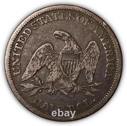 1861 Demi-Dollar Liberté Assise, Très Belle Pièce XF, Très Légère Rayure #6310