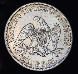 1861 Demi-dollar à l'effigie de la Liberté assise 50C DATE DE LA GUERRE CIVILE Pièce américaine en argent à 90% CC19112