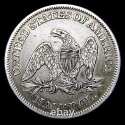 1861 Demi-dollar assis de liberté en argent - Pièce éblouissante - #UU703