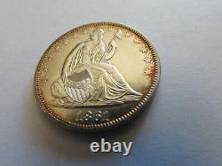 1861 Guerre Civile En Position Assise Liberté Demi-dollar 50 Cents Silver Coin Philadelphie 50c