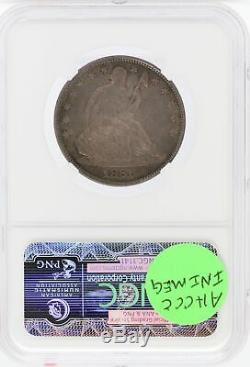 1861 Liberté Assis Demi-dollar Csa Rallumage Ngc Ms64 B-8002 Coin Jb583