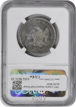 1861 Liberty Assis Argent Demi-dollar Au50 Ngc