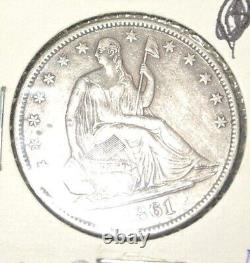 1861-O 50C Demi-dollar assis de la liberté TRÈS BEAU