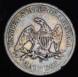 1861 O Demi-dollar à l'effigie assise de la Liberté 50C DATE DE LA GUERRE CIVILE Pièce de monnaie américaine en argent à 90% CC18953