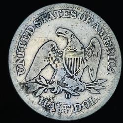 1861 O Demi-dollar assis Liberty 50C DATE DE LA GUERRE CIVILE 90% Argent Pièce de monnaie US CC19921