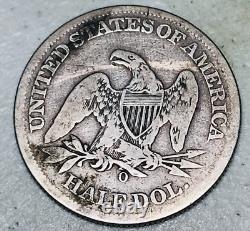 1861 O Demi-dollar assis Liberty 50C DATE DE LA GUERRE CIVILE 90% Argent Pièce de monnaie US CC19921