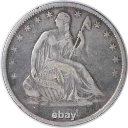 1861-O Demi-dollar en argent assis de liberté VF Non certifié #828