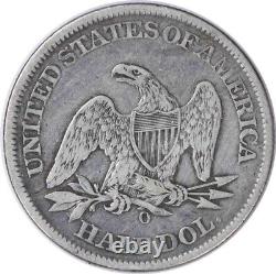 1861-O Demi-dollar en argent assis de liberté VF Non certifié #828