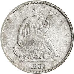1861 O États-unis Assis Liberty Silver Half Dollar 50c Ngc Shipwreck Effect Ss Republic