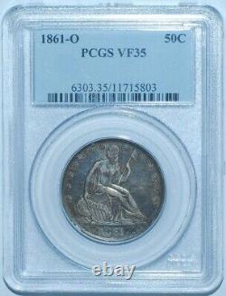 1861 O Pcgs Vf35 Seated Liberty Half Dollar
