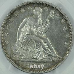 1861 O Seated Liberty Demi-dollar Au 53 Pcgs