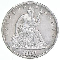 1861 Seated Liberty Demi-dollar 1523