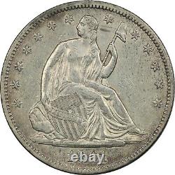1861 Seated Liberty Demi-dollar 50c, Extrêmement Fine Xf