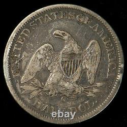 1861-o 50c Csa Avers Assis Liberté Demi-dollar Fin Det Confederate! Lot # T923