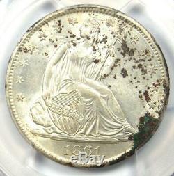 1861-o Assis Liberté Demi-dollar 50c Coin Pcgs Ongecirculeerd Détails Unc (ms)