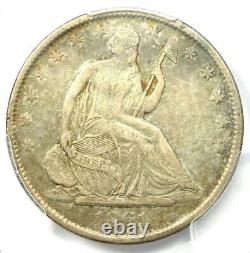 1861-o Assis Liberty Half Dollar 50c. Speared Olive & Bisected Date Pcgs Vf30