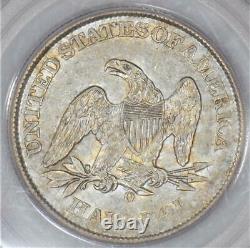 1861-o Assis Liberty Half Dollar Pcgs Au-53 Date Bisected Wb-103 C. S. A. Issue