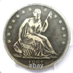 1861-o Csa Avers Assis Liberté Demi-dollar 50c Fs-401 Pcgs Vf25 $ 2000 Valeur