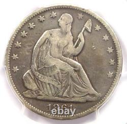 1861-o Csa Obverse Seated Liberty Demi-dollar 50c Fs-401 Détails De L'amende De Pcgs