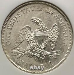 1861-o Liberté Assise Demi-dollar 50c Confederate W-13 Ss République Épave