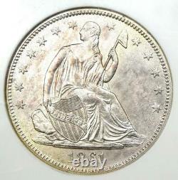 1861-o Liberté Assise Demi-dollar 50c. Ngc Shipwreck Coin Ms Unc Détail